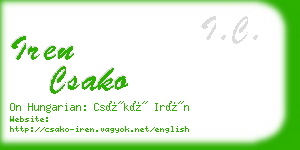 iren csako business card